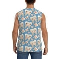 thumbnail image 4 of KLL Funny Cute Healthy Teeth Print Workout Tank Tops Gym Sleeveless Fitness Muscle Tee-Small, 4 of 7