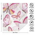 thumbnail image 5 of Butterfly 50x60 Inch Double-Layer Lamb Fleece Throw Blanket – Super Soft & Cozy Flannel with Lamb Wool Backing, Warm Anti-Pilling Plush Blanket for Couch, Bed, Sofa, 5 of 5