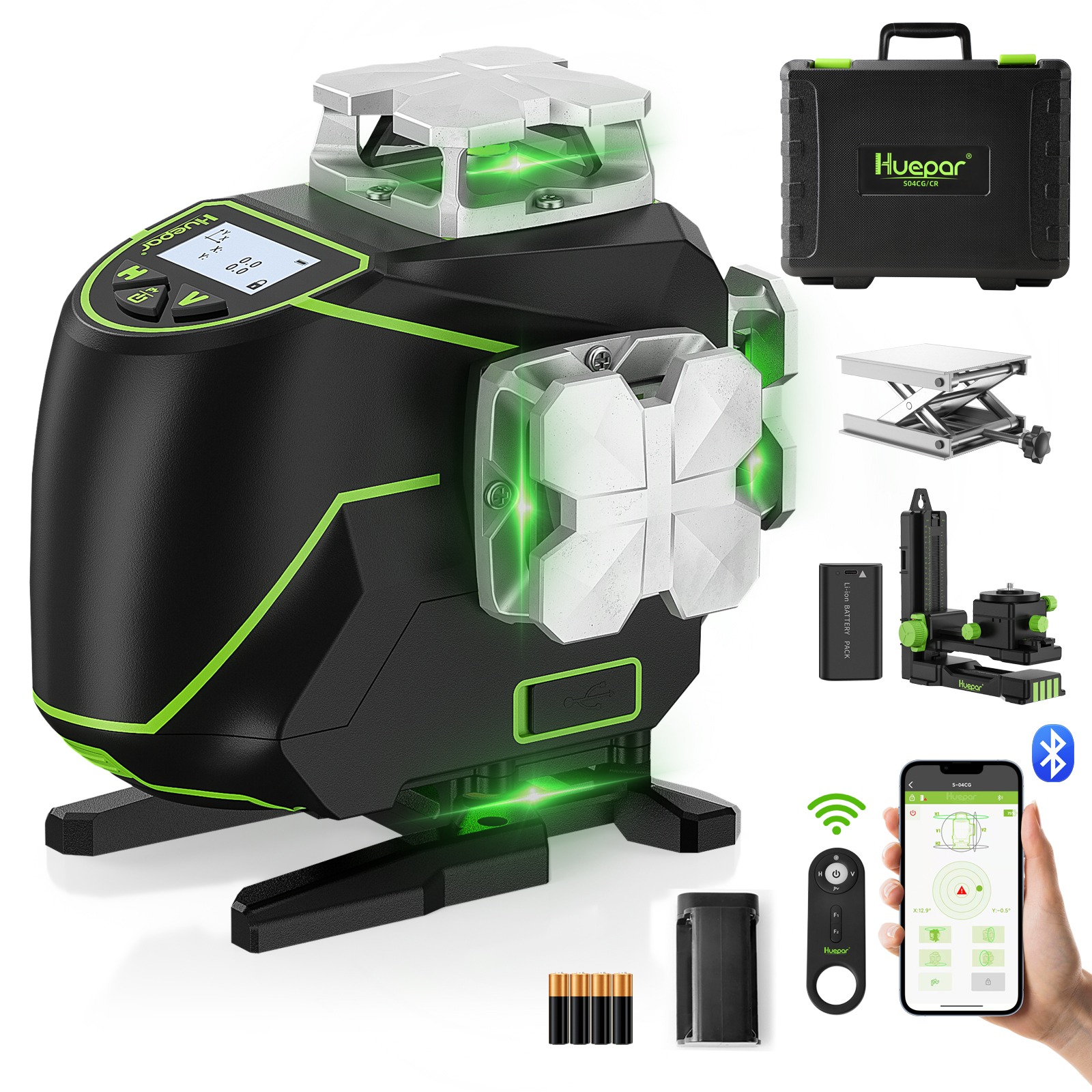 Huepar 4D 16-Line Green Laser Level photo 1