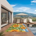 thumbnail image 3 of Sunflowers Outdoor Rug for Patio/Deck/Porch, Non-Slip Large Area Rug 5 x 7 Ft, Watercolor Summer Flowers Botanical Indoor Outdoor Rugs Washable Area Rugs, Reversible Camping Rug Carpet Runner, 3 of 8