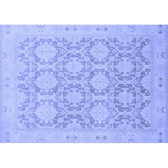 Ahgly Company Indoor Rectangle Oriental Blue Traditional Area Rugs, 5' x 8'