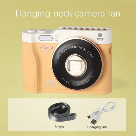 

YINAVEN Fans Minimal Camera Leaf Less Neck Hanging Fan Portable Charging Usb Mini Strap Desktop Handheld Outdoor Small Fan Flash Deals of The Day Clearance