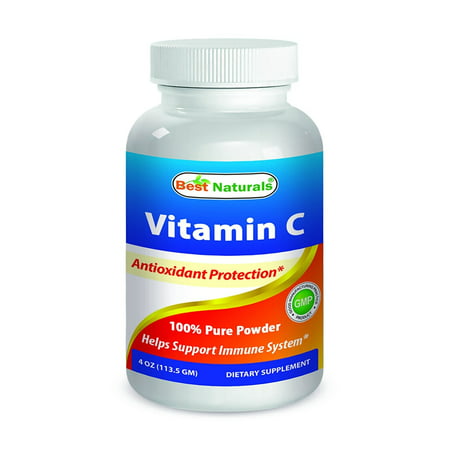 Best Naturals 100% Pure Vitamin C Powder 4 OZ (113.5 grams) Powder (Also Called Ascorbic (Best Natural Vitamin C)
