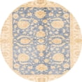 thumbnail image 1 of Ahgly Company Indoor Round Abstract Sage Green Oriental Area Rugs, 3' Round, 1 of 6