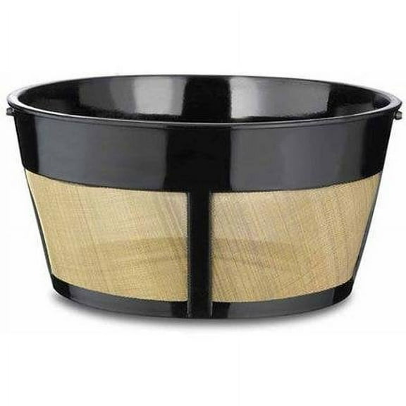 8-12 Cup Surgical Steel, Permanent Basket-Style Coffee Filter, Black