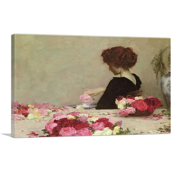 ARTCANVAS Pot Pourri 1897 Canvas Art Print by Herbert Draper - Size: 18" x 12" (1.50" Deep)