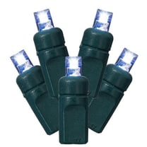 Vickerman 70 Cool White LED Light on Green Wire 4" Spacing x 24' Long Light Strand.