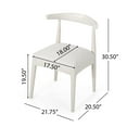thumbnail image 3 of Noble House Cotterell Fabric and Wood Dining Chairs, Set of 2, Almond Textured Boucle and Bleached Wood, 3 of 9