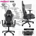 thumbnail image 2 of Flight Racing Simulator Gaming Chair Rotatable Lifting with Waist Pillow Headrest Pulley, Racing Seats, Flight Stand Hard High Back Reclining Gamer Office Chair, 2 of 6