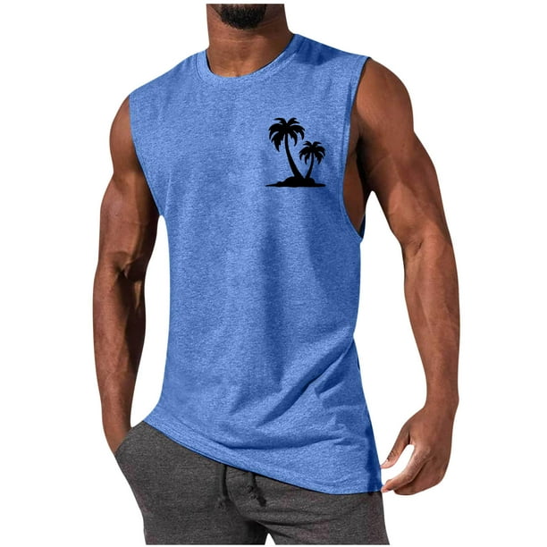 Hombres Sudadera Casual Cuello Redondo Tanque Deportivo sin Mangas