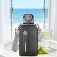 thumbnail image 4 of Sport Water Bottle, Portable Leakproof Sports Bottle with Lid and Shoulder Strap for Travel, Gym, Outdoor Activities Black, 4 of 6