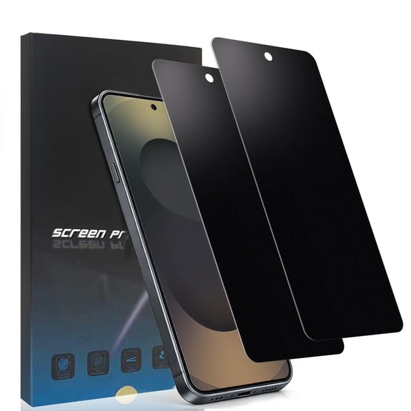 ZYQEEE 2 Pack Matte Privacy Screen Protector for Samsung Galaxy S25 Ultra - 6.9", Anti Glare, Anti Fingerprint, Anti Spy Tempered Glass,Support Finger ID Protective Glass