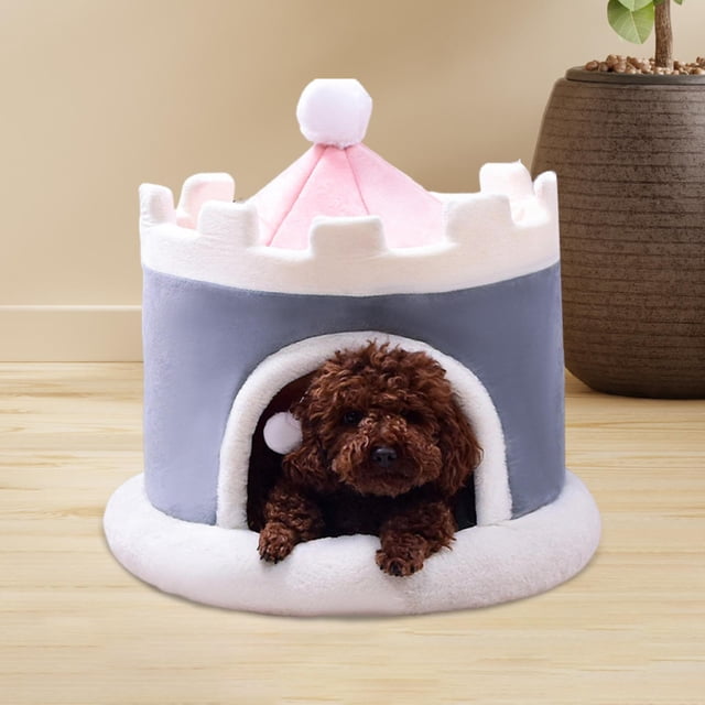 Cama para gatos, casa para gatos, nido para jugar, cálido, suministros para mascotas, multifuncional, única, cómoda, cueva para gatitos, casa para Gris L 50x50x50cm