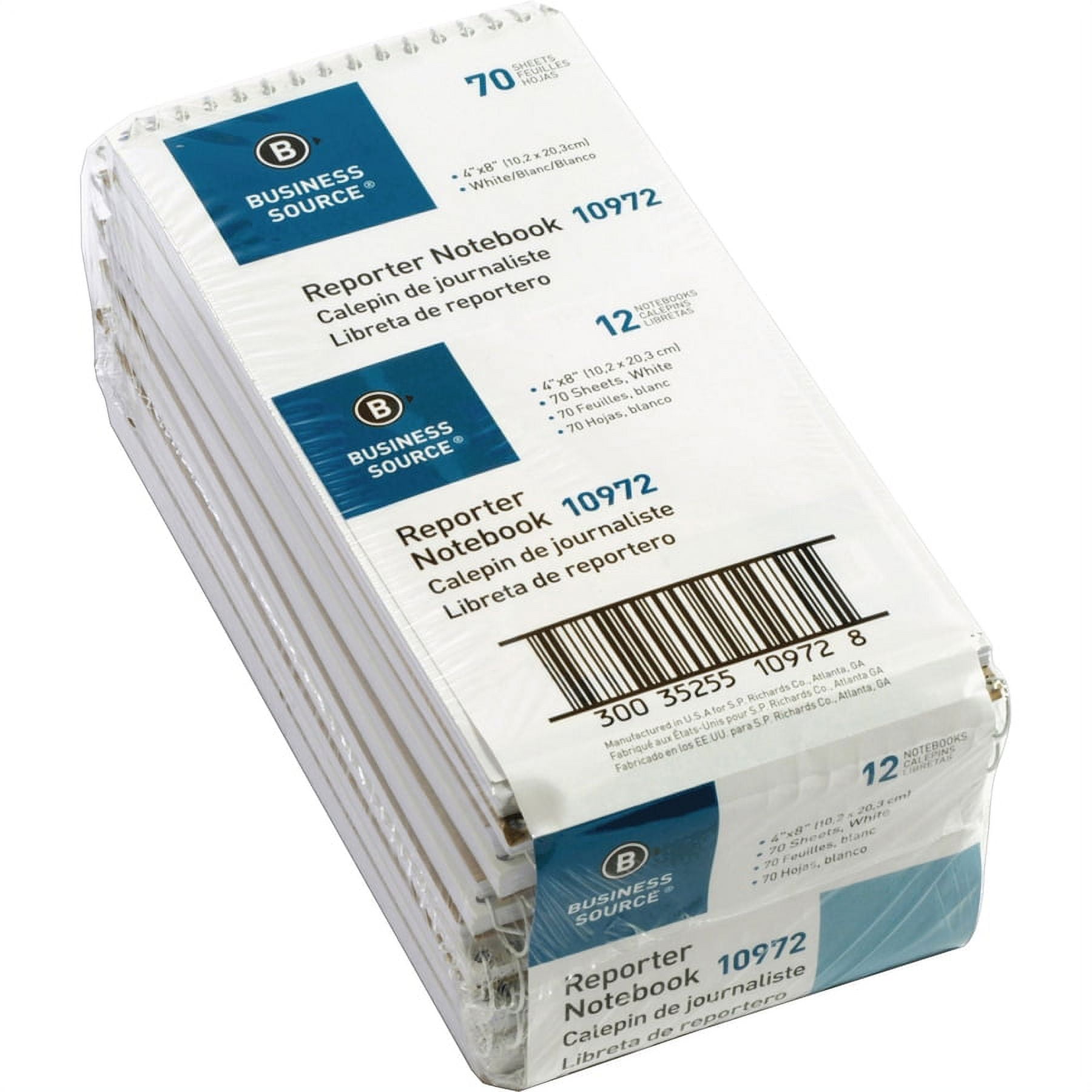 Business Source, BSN10972, Coat Pocket-size Reporters Notebook, 12 / Dozen