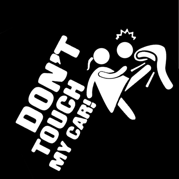Car Decal PET Reflective Car Sticker Waterproof Decoration Waterproof Car Decal Auto Warning Window Poster, White