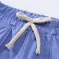 thumbnail image 6 of SGMVNU Boys Shorts Set Soft Cotton Short Sleeve Shirt and Matching Casual Shorts Solid Color 2 Piece Summer Outfits, Size 1-2 Years, Blue, 6 of 9