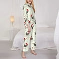 thumbnail image 4 of Kll Christmas Pug Dog Print Women'S Long Sleeve Pajamas With Pants Sleepwear Loungewear 2 Set-Small, 4 of 9