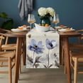 thumbnail image 2 of Purple Spring Floral Table Runner - 70 Inch Long, Kitchen Dining Table Runner Dresser Scarves, Vintage Botanical Retro Art Farmhouse Decor for Coffee Tables Wedding Party Banquet, 2 of 8