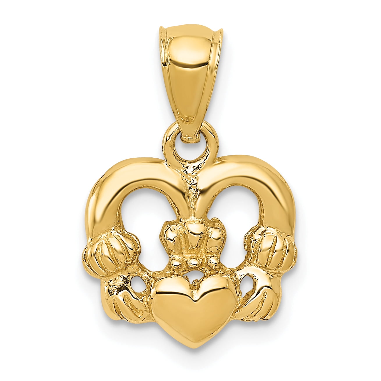 IceCarats 14kt Yellow Gold Irish Claddagh Celtic Knot
