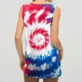 thumbnail image 3 of Women's Casual V-Neck Sleeveless Pullover Top, Independence Day Printed Vest T-Shirt for Summer Comfort & Trendy Outfits,Blue M, 3 of 4