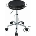 thumbnail image 3 of Duhome Rolling Stool with Wheels Adjustable Height Vanity Stool PU Leather Swivel Salon Stool, Black, 3 of 6