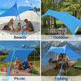 thumbnail image 3 of Beach Canopy Beach Tent Pop Up Shade 7X7 FT Portable Sun Shelter Extra Windproof Rope Stable Sun Protection with Carry Bag Easy Set Up for Family Outdoor Camping Fishing Backyard Picnics, 3 of 6
