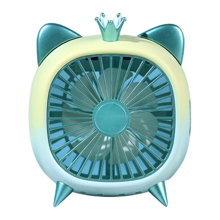 

HuacFive Desk Fan Quiet 3 Speeds Strong Wind Creative Cartoon Mini Table USB Cooling Fan for Student
