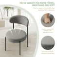 thumbnail image 5 of WestinTrends Alexandria Mid-Century Modern Upholstered Sherpa Round Dining Chairs (Set of 4), Light Gray, 5 of 11