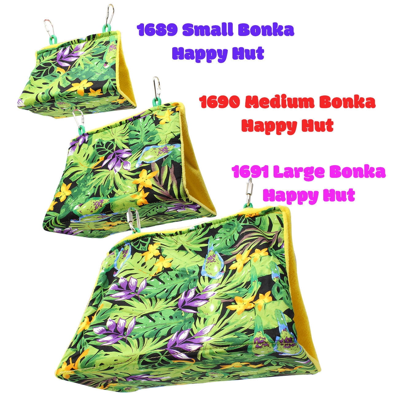 Bonka Bird Toys 1691 Large Happy Hut Cozy Nest Hide Away Bird Toy