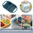 Totil Drain Rack Foldable Leaking Basket Fruit Vegetable Container Sink