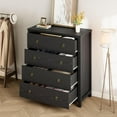 thumbnail image 3 of Commode à 4 Tiroirs 37 Po de Hauteur Commode Organisateur de Tiroirs pour Chambre Salon Garde-Robe Noir, 3 of 8