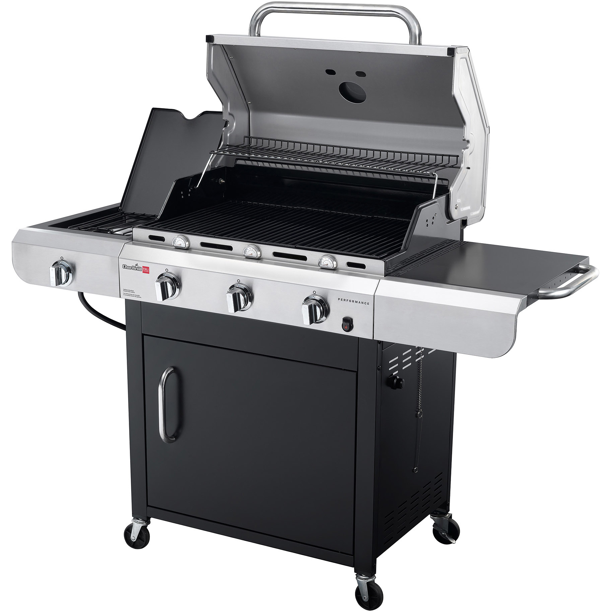 Char-Broil Tru-Infrared 3-Burner Grill, Stainless Steel/Black - Walmart.com