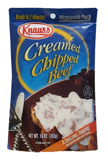 Knauss Creamed Chipped Beef 6 Pack, 10 oz, Shelf-Stable Pouch