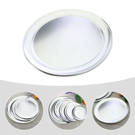 FESTFENDS Baking Supply Round Baking Pan Aluminum Silver for Household 1Pack