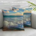thumbnail image 3 of JRXY Throw Pillow Cover Beautiful Beach Summer Ocean Sea Tropical Space Coast Sand Water Seasonal Holiday Decor Lumbar Pillow Case Cushion for Sofa Couch Bed White, 3 of 5