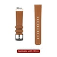 thumbnail image 2 of Uxcell Quick Release Grain Leather Watch Band 22mm Width Light Brown Black, 2 of 6