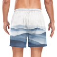 thumbnail image 2 of FORMRS Mens Swim Trunks Mesh Liner Quick Dry Casual Beach Board Shorts with Pockets, Sizes S-2XL, Watercolor Mountains, 2 of 9