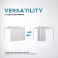 thumbnail image 4 of Mirador 111S Outdoor Pergola Aluminum Deco Wall Skyline 1/3 10' Side, White (Not Pergola), 4 of 7