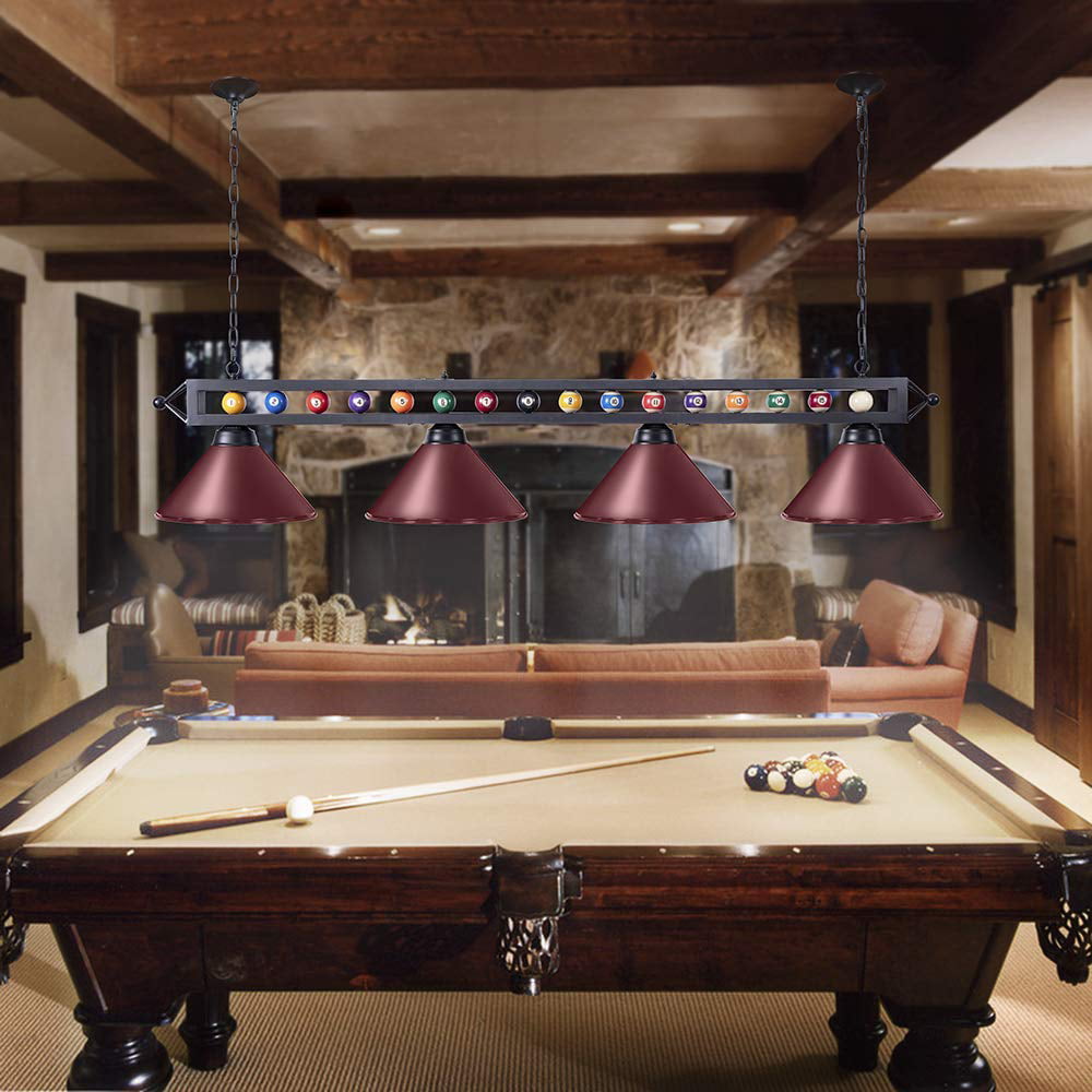Wellmet Colorful Ball Design Pool Table, How Big Should A Light Be Over Pool Table