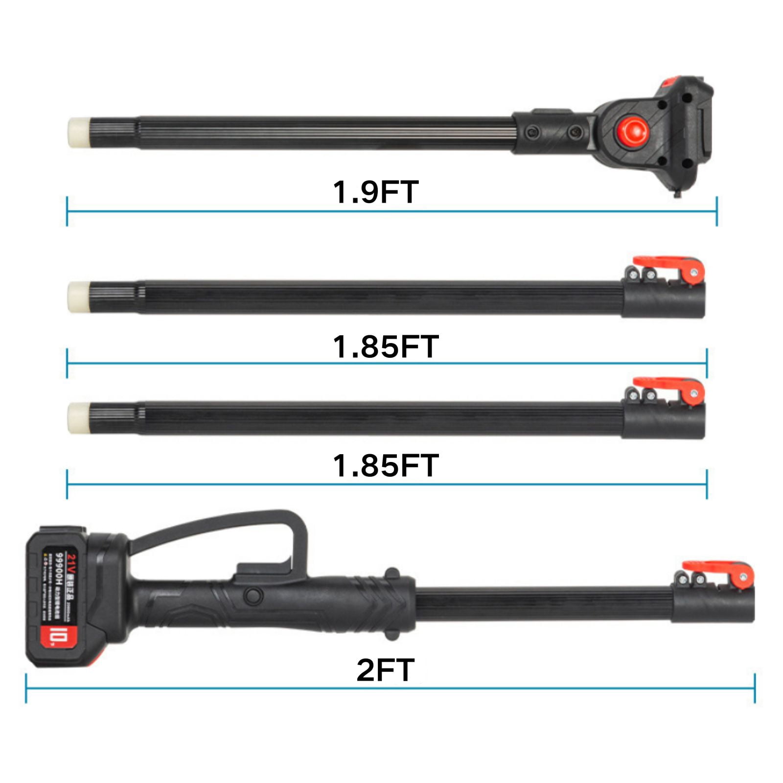 2-in-1 Cordless Pole Saw 8" Mini Chainsaw – 5.7-7.9FT Telescopic Tree Trimmer with 2 Batteries (Brushless Motor)