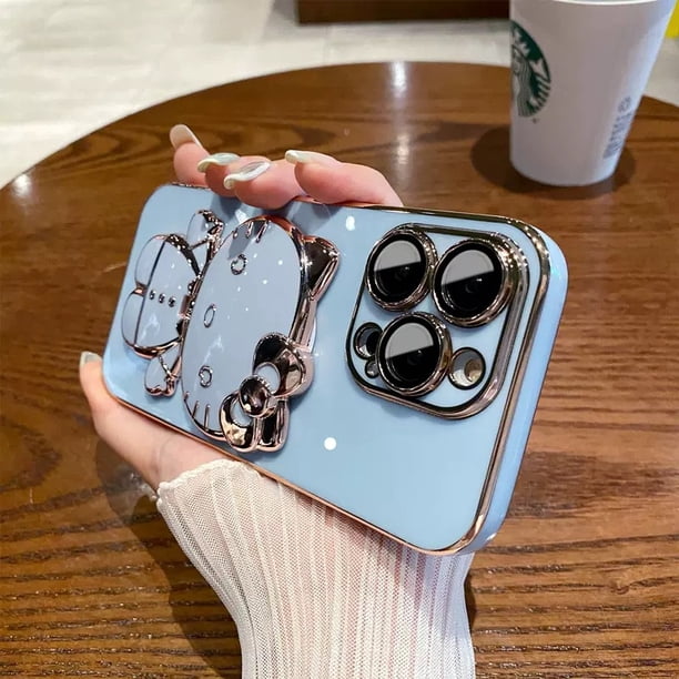 MODU Carcasa 6D Funda De Lujo Lindo Gato De Dibujos Animados Espejo Cosmético Soporte Cubierta , Adecuado Para XiaoMi POCO F3 M3 X3 NFC X4 M4 X5 Redmi Note 12 11 10 PROPhone