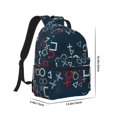 thumbnail image 2 of Uemuo Navy Blue Geometric Printed Student Durable Water-resistant Backpack,Travel Backpack,Outdoor Activities Backpack, Laptop Backpack, Multi-compartment Backpack, 2 of 5