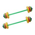 thumbnail image 4 of Juego de 2 mancuernas para niños, equipo de entrenamiento para el hogar y el jardín de infancia, levantamiento de pesas. 2 largos, 4 of 8