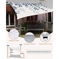 thumbnail image 5 of Sun Shade Sail 14x18Ft Plants Gradient Blue Leaves Farmhouse Style Linen Texture Uv Block Sunshade Canopy Outdoor Shade Cover Rectangle Shade Cloth For Patio Garden Yard Deck Pergola, 5 of 6