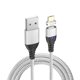thumbnail image 1 of Línea de cable de carga magnética Micro USB Tipo C Reemplazo del adaptador de cargador rápido con imán de 8 pines para iPhone / iPad / Xiaomi / Huawei / Samsung kenally DZ5596-02B, 1 of 2