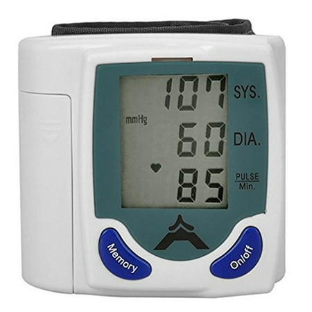 New Automatic Digital LCD Portable New Portable Wireless Blood Pressure Gauge Kit Blood Pressure Monitor Wrist Cuff With Heart Beat Rate
