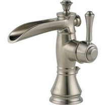 Delta Cassidy Single Handle Channel Spout Bathroom Faucet with Metal Drain Assembly in Stainless 598LF-SSMPU