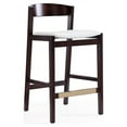 thumbnail image 2 of Manhattan Comfort Klismos 26.5" Faux Leather Counter Stool in Ivory (Set of 3), 2 of 6