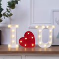 thumbnail image 3 of Luces LED de letras para marquesina, 26 letras del alfabeto iluminadas, letrero con números para bodas, fiestas de cumpleaños, lámpara de Navidad a pilas, luz nocturna, decoración de bar para el hogar, 3 of 5