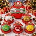thumbnail image 5 of 5 Pcs Christmas Bao Bun Squishy Toy, 3.2 Inch Glitter Squishy Fidget Toys, Mystery Stress Ball Squishies for Christmas with Steamer Container for Kids Adults Christmas Stocking Stuffer, 5 of 7